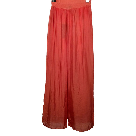 NWT LOLA Made In Italy Viscose Silk Blend Shiffon Flowy Palazoo Pants Small - Picture 3 of 13